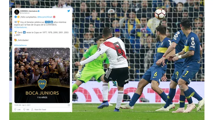 Twitter: los hinchas de River se hicieron una fiesta con el saludo de la Conmebol a Boca