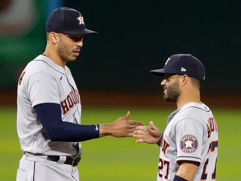 A los Astros no los perdonan: pelotazo y abucheos a Carlos Correa y José Altuve