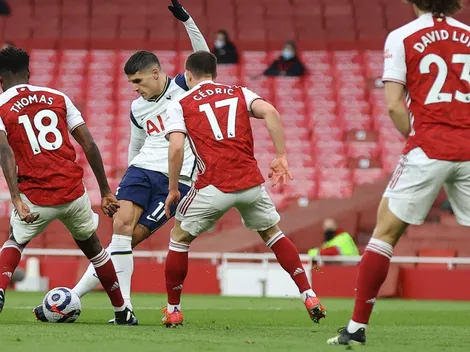 El golazo de rabona de Lamela fue elegido como el mejor del mes en la Premier League
