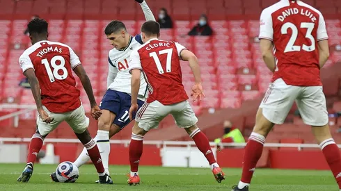 La rabona fenomenal de Erik Lamela ante Arsenal.