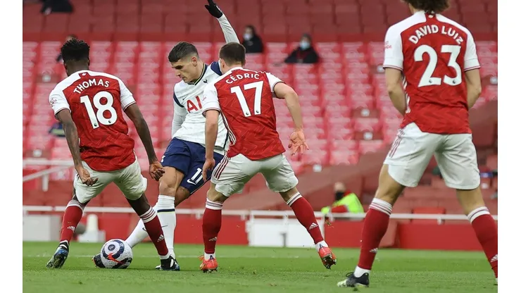 La rabona fenomenal de Erik Lamela ante Arsenal.