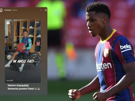 Respect: el mensaje de apoyo que le escribió Cristiano Ronaldo a Ansu Fati