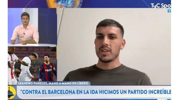 Paredes contó qué pasó con Messi tras su cruce en Champions League