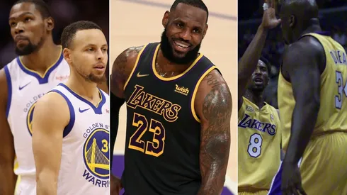 Kevin Durant, Stephen Curry, LeBron James, Kobe Bryant y Shaquille Oneal