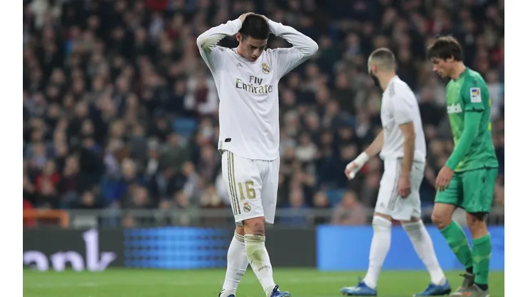 James Rodríguez en su última etapa como jugador del Real Madrid.