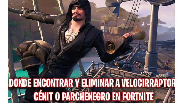 Como eliminar a Velocirraptor, Cénit o Parchenegro en Fortnite