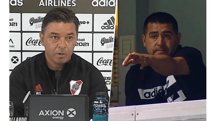 Riquelme dijo que River juega mal y hoy Gallardo le contestó en vivo