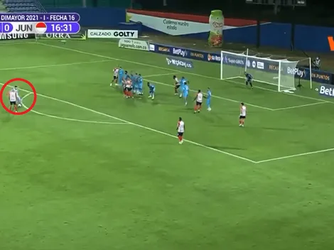 Y con ustedes, Sebastián Viera: nuevo golazo de tiro libre con el Junior