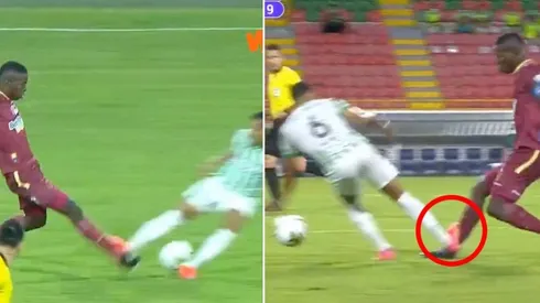 De nuevo el VAR salvó a Nacional de una roja luego de una tremenda patada