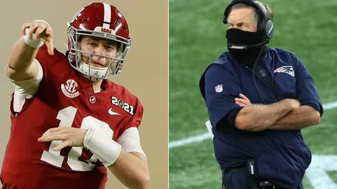 Mac Jones y Bill Belichick