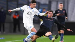 Balerdi durante un partido de Olympique de Marsella.