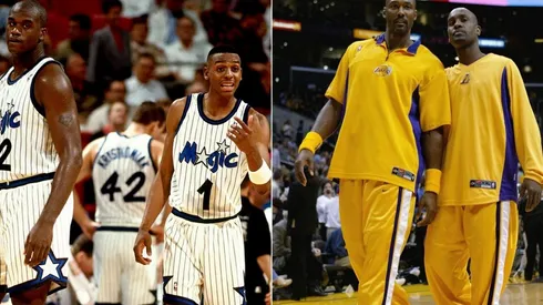 Shaquille O'Neal, Penny Hardaway, Karl Malone y Gary Payton