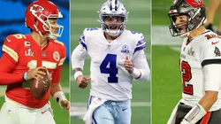 Patrick Mahomes. Dak Prescott y Tom Brady