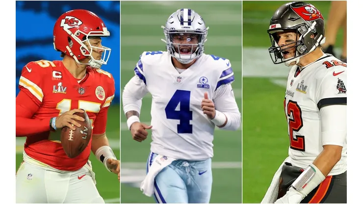 Patrick Mahomes. Dak Prescott y Tom Brady