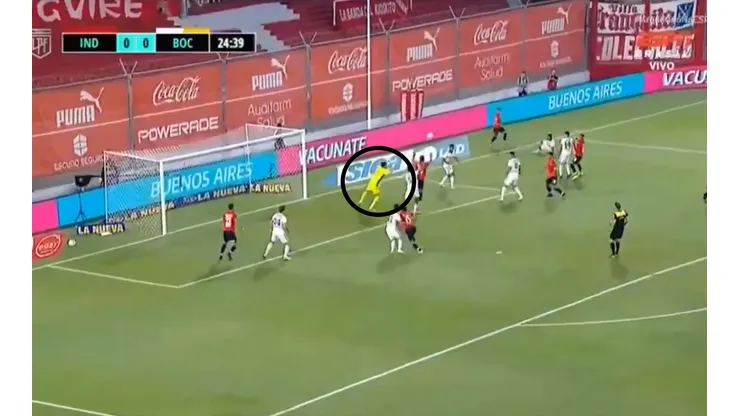 La mala salida de Andrada facilitó el gol.