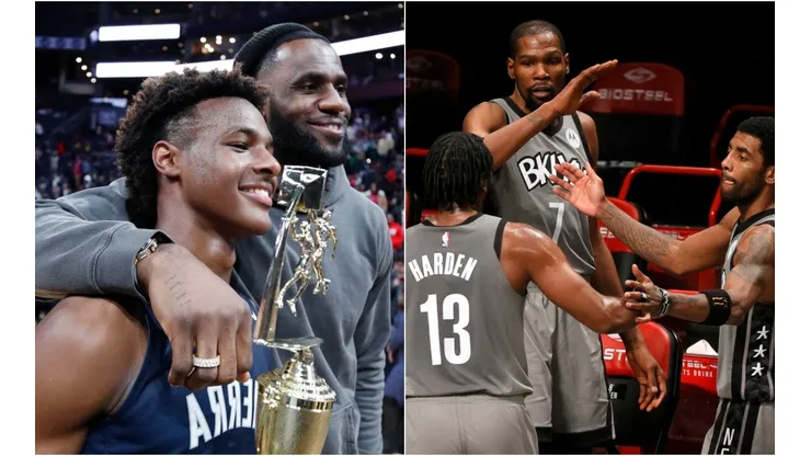 Bronny, LeBron, Harden, Durant y Irving