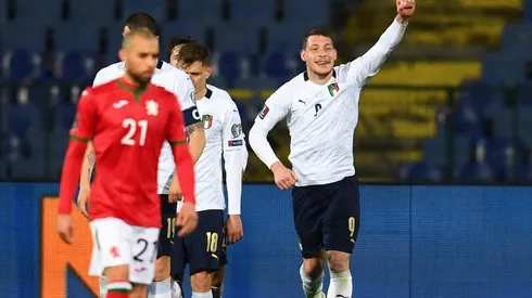 La celebración de Andrea Belotti en el 1-0 parcial.
