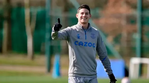 James Rodríguez, jugador del Everton de Inglaterra.