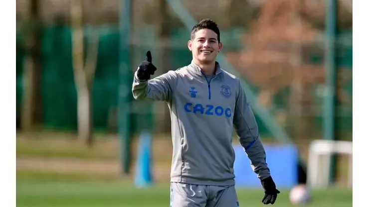 James Rodríguez, jugador del Everton de Inglaterra.