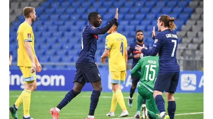 Un trámite: sin muchas complicaciones, Francia le ganó 2 a 0 a Kazajistán