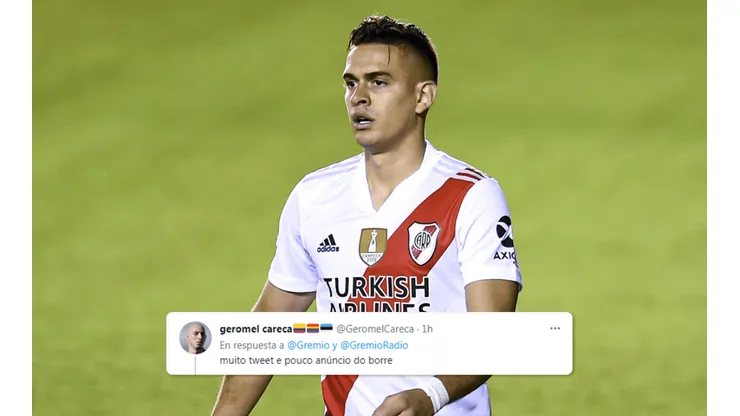 Los hinchas de Gremio hicieron tendencia a Borré por sus mensajes en Twitter