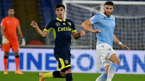 Juan Brunetta durante un partido de Parma.