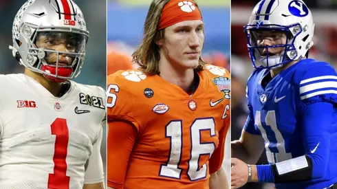Justin Fields, Trevor Lawrence y Zach Wilson