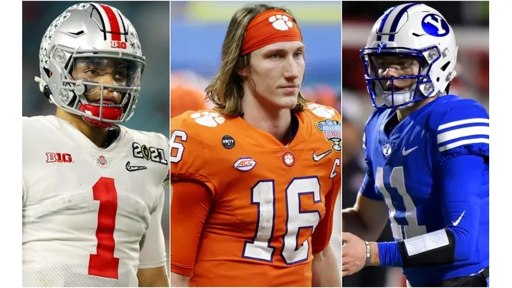 Justin Fields, Trevor Lawrence y Zach Wilson