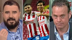 Morales y Faitelson, contra los futbolistas de Chivas.