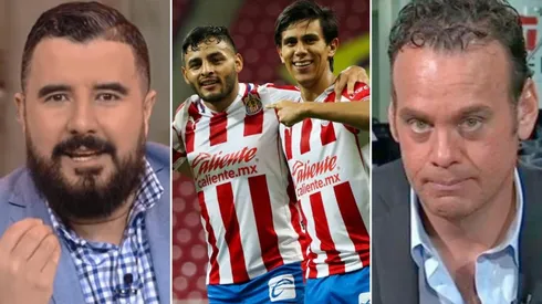 Morales y Faitelson, contra los futbolistas de Chivas.