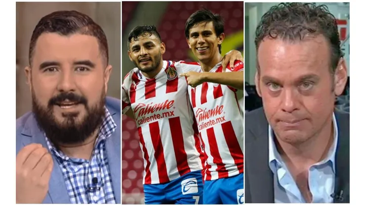 Morales y Faitelson, contra los futbolistas de Chivas.