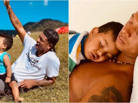 Ternura total: hermosa foto de Fredy Guarín y su hijo hincha de Millonarios