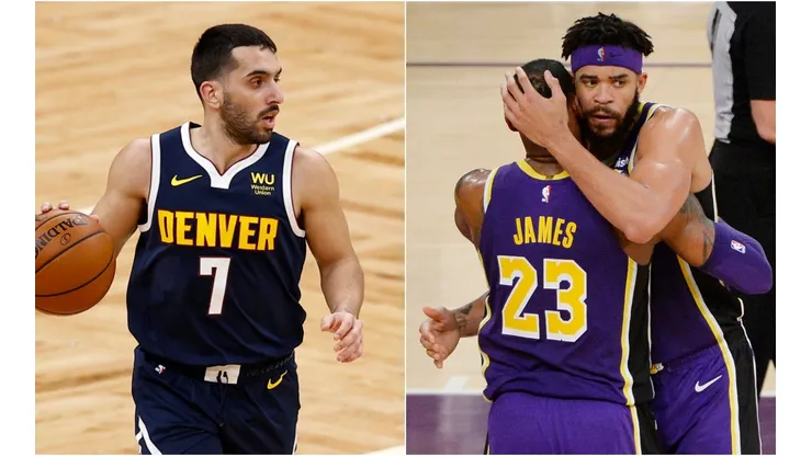 Facundo Campazzo, LeBron James y JaVale McGee