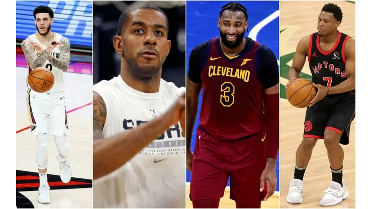 Lonzo Ball, LaMarcus Aldridge, Andre Drummond y Kyle Lowry
