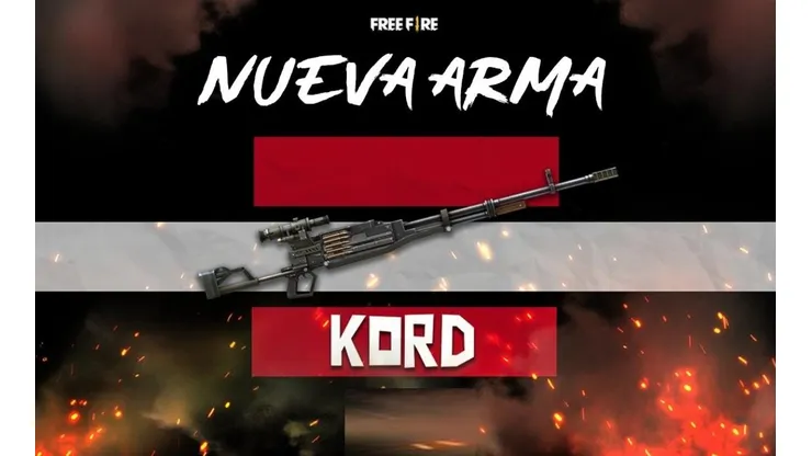 Nueva arma confirmada para Free Fire ¡La KORD llegará en la actualización de abril!