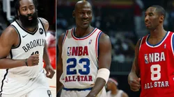 James Harden, Michael Jordan y Kobe Bryant