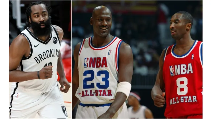 James Harden, Michael Jordan y Kobe Bryant