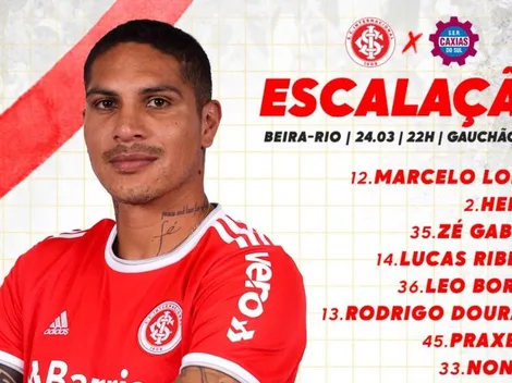 Paolo Guerrero titular en Internacional por el Campeonato Gaúcho