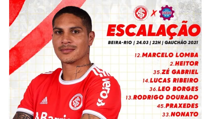 Paolo Guerrero juega su cuarta temporada en Internacional.