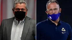 Víctor Vucetich y Andrés Lillini, entrenadores de Chivas y Pumas.