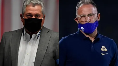 Víctor Vucetich y Andrés Lillini, entrenadores de Chivas y Pumas.