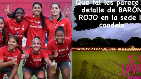 Continúan los honores: tremendo mural de los hinchas de América para el equipo femenino