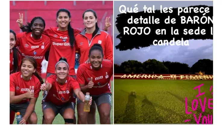 Continúan los honores: tremendo mural de los hinchas de América para el equipo femenino