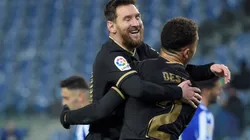 Lionel Messi y Sergiño Dest