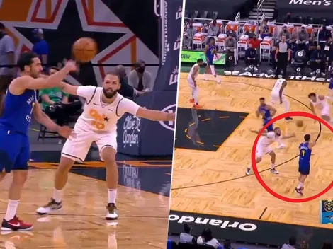 Video: Facu Campazzo metió otro 'no-look pass' y el CM de Denver Nuggets le tiró el mejor halago