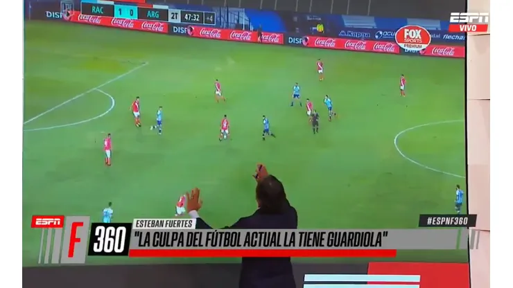 Gustavo López analizando Racing vs. Argentinos.