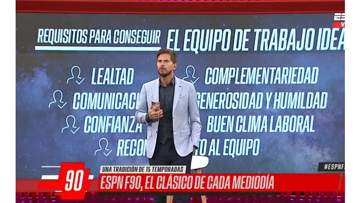 Vignolo leyó los requisitos para un buen trabajo en equipo: "En Boca no pasa"