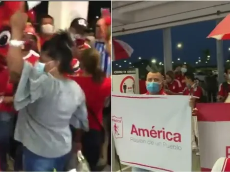 A pura fiesta: así fue el recibimiento al plantel de América de Cali femenino