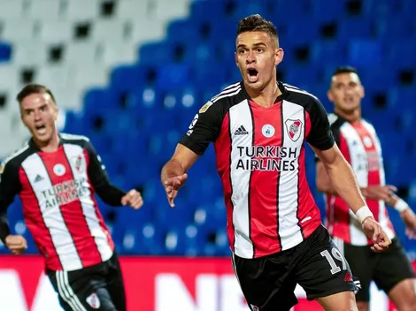 Póker de Borré y show de River, que le metió seis goles a Godoy Cruz