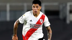 Enzo Pérez, posible titular en la visita de River a Godoy Cruz (Foto: Getty Images).